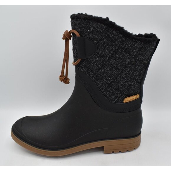 Kamik Womens Size 7 Stella Black White Waterproof Rain Boots - Picture 9 of 11